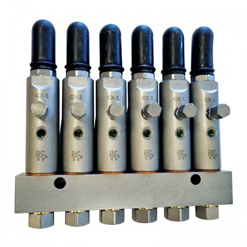 Alemlube 02.940.1.G.06 CX-1 Manifold Bank with 6 Injector