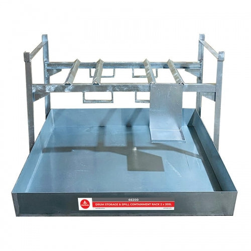 Alemlube 66200 Drum Storage & Spill Contanment Rack - 2 x 205L