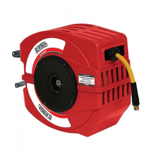 Alemlube AR1020CAR Compressed Air Hose Reel - 20m x 10mm ID [but with a red, high grade, impact resistant UV stabilised cover]