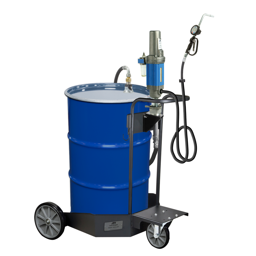 Oil Dispensing System - 3:1 R-Series Pump with Trolley and Metered Gun